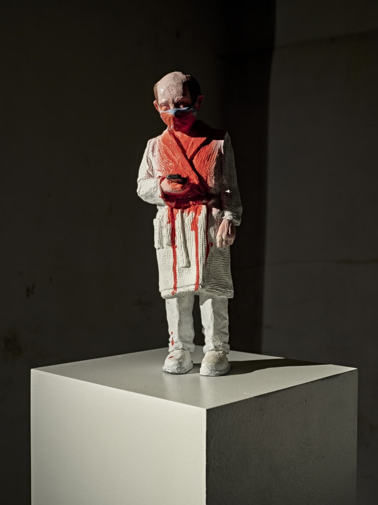 Isaac Cordal, News of the Day, 2020