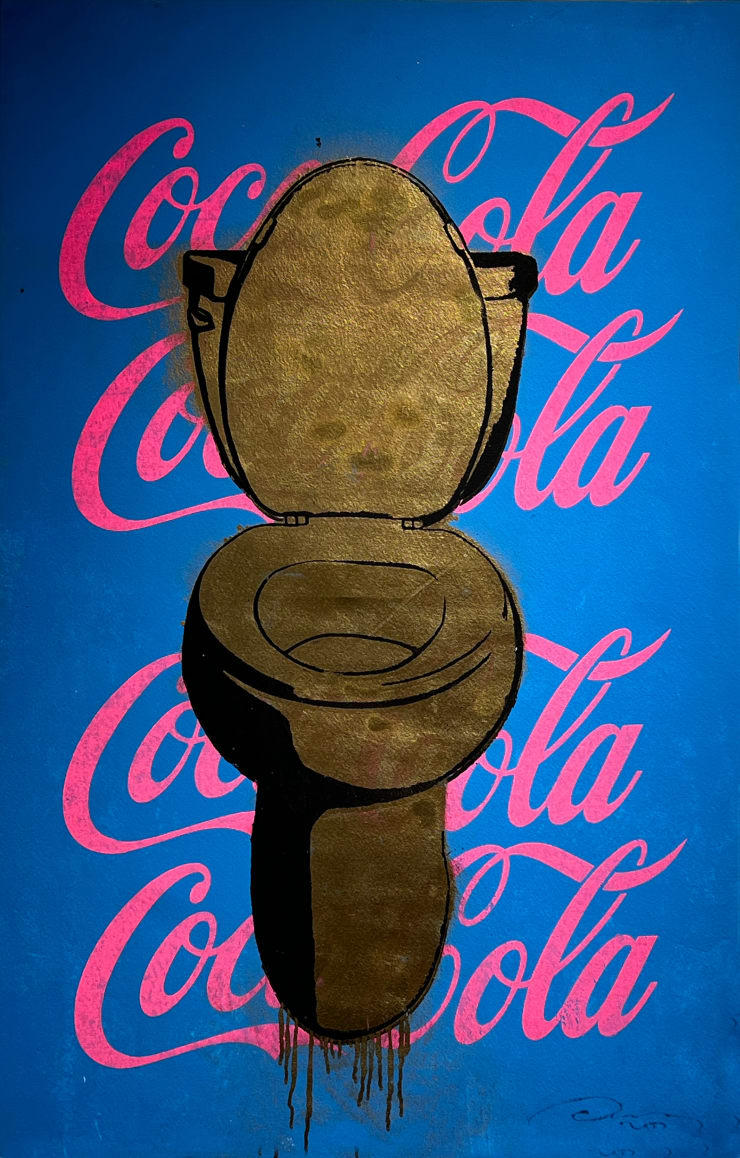 Denis Ouch, Gold Toilet Blue, 2018