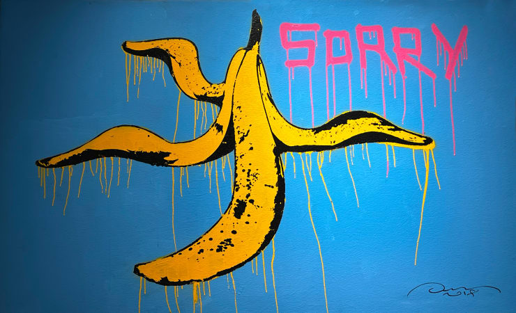 Denis Ouch, Sorry Banana Blue, 2018