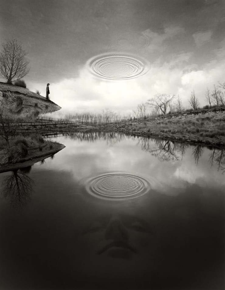 Silver Gelatin print of The Edge of Silence by Slate Gray Gallery Artist Jerry Uelsmann