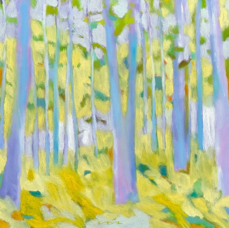 Marshall Noice Spring Morning, Trail of the Cedars, 2025 Oil on canvas 24 x 24 in unframed 61 x 61 cm