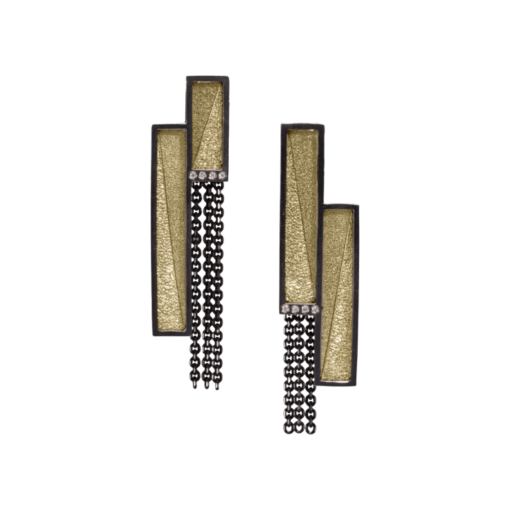 Asymmetrical Fringe Earrings