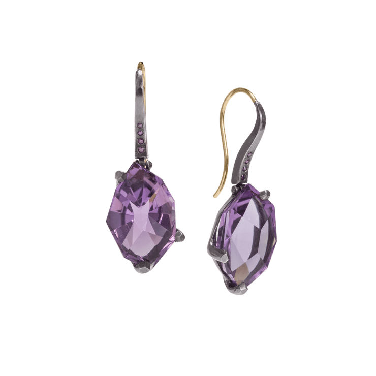 Amethyst Facets Earrings