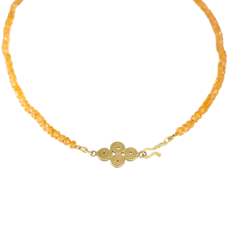 Garnet Bead Necklace by Fringe Gallery studio jeweler Marki Knopp