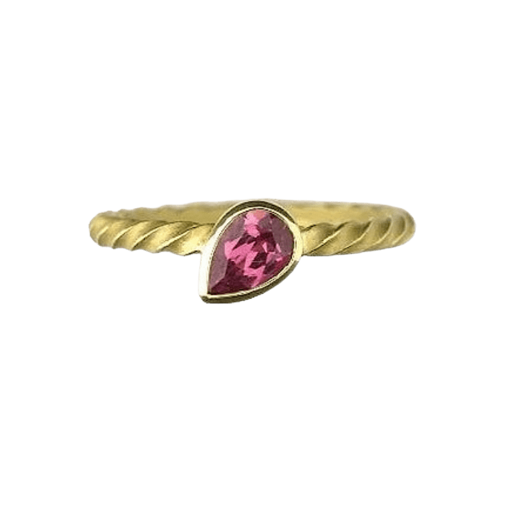 Champagne Sapphire Ring by Fringe Gallery studio jeweler Barbara Heinrich