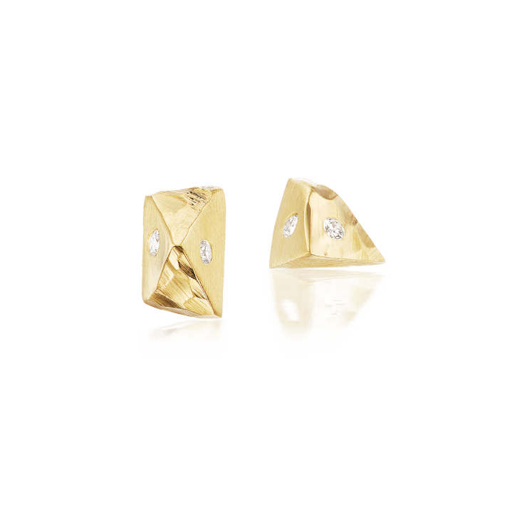 Matte and Sparkle Mismatched Faceted Studs