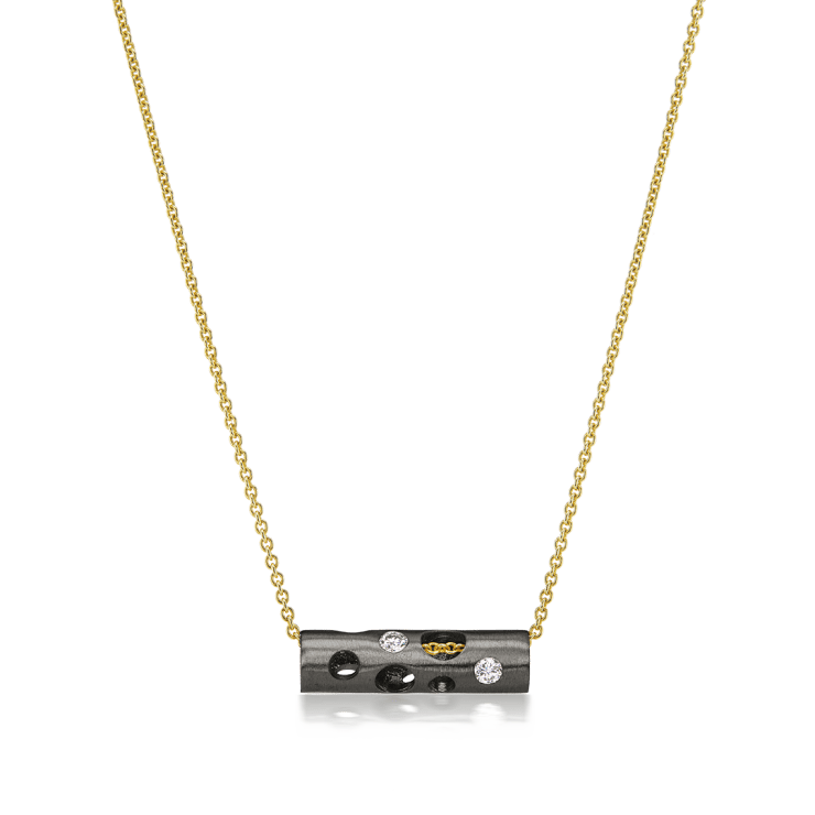 Mini Holly Pendant Necklace by Fringe Gallery studio jeweler Dana Bronfman