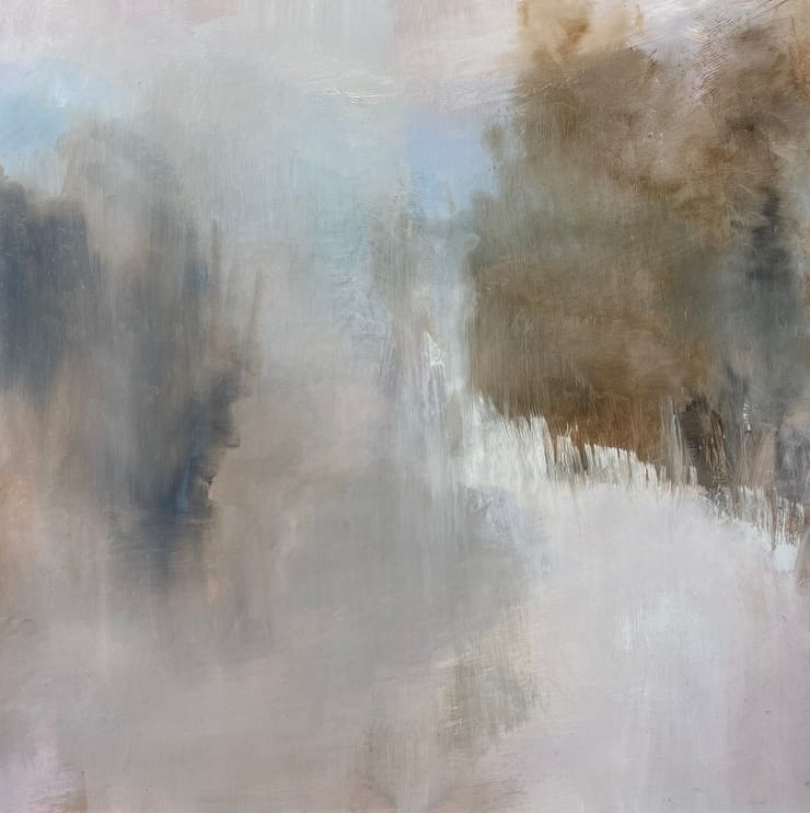 "Continuing Ice 5", an oil landscape painting by slate gray gallery artist Sylvia Benitez