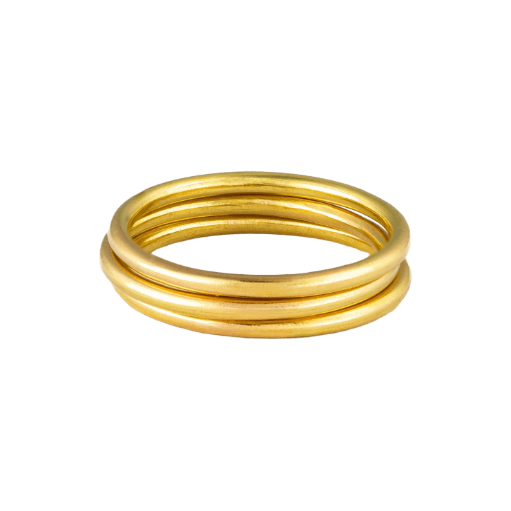 20k yellow gold band by Fringe Gallery studio jeweler Nanci Modica