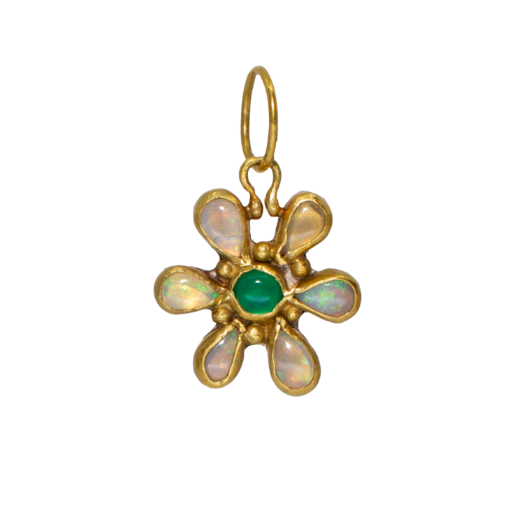 Green Garnet Pendant by Fringe Gallery studio jeweler Marki Knopp