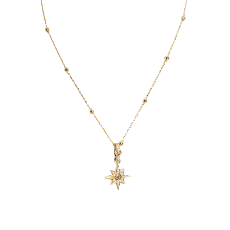 14k yellow gold ball chain necklace by Fringe Gallery jeweler Loree Rodkin