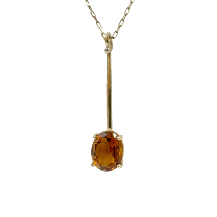 Long Golden South Sea Pearl Charm by Fringe Gallery studio jeweler Lauren Chisholm