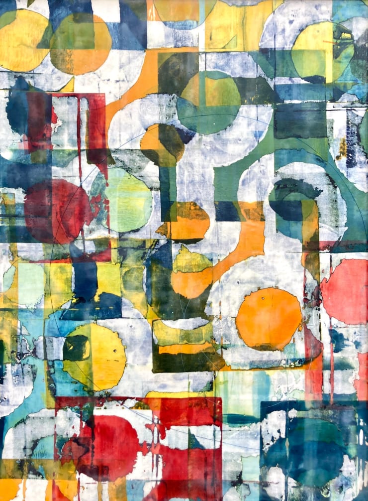 Judith Kohin Summer Rising, 2023 Mixed Media Encaustic 47 3/4 x 35 15/16 in 121 x 91.3 cm 47 7/8 x 36 1/16 in framed