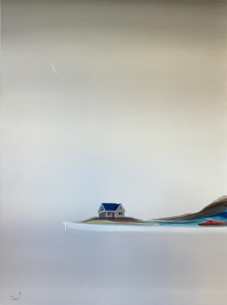 Marketa Sivek White Night's Song to the Moon (House On the Cliff), 2023 Oil on Canvas 48 x 36 in 121.9 x 91.4 cm 49 x 37 in framed