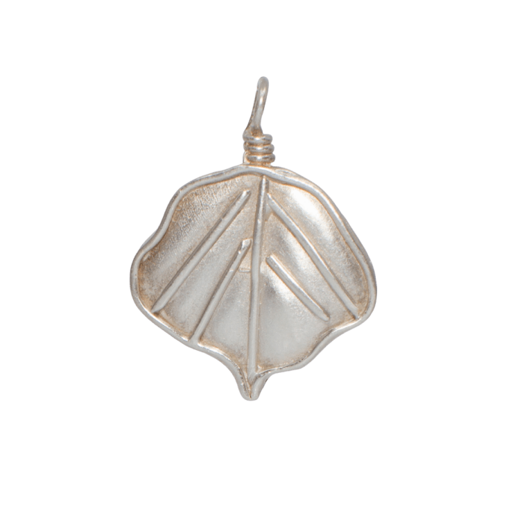 Aspen Leaf Pendant/Drop by Fringe Gallery studio jeweler Marki Knopp