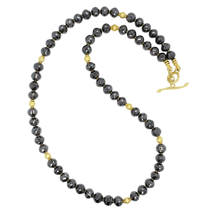 Black Diamond Bead Necklace