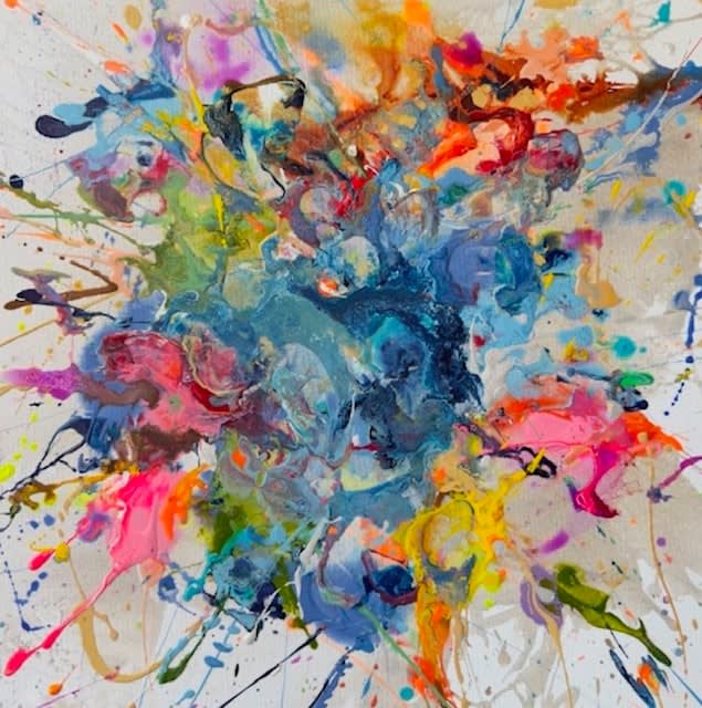 Marketa Sivek Be Mine Acrylic and oil on canvas 24 x 24 in unframed 25.5 x 25.5 in framed