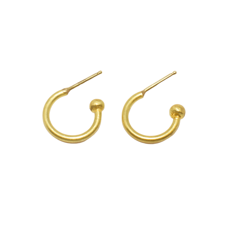 Turquoise Stud Earrings by Fringe Gallery studio jeweler Marki Knopp