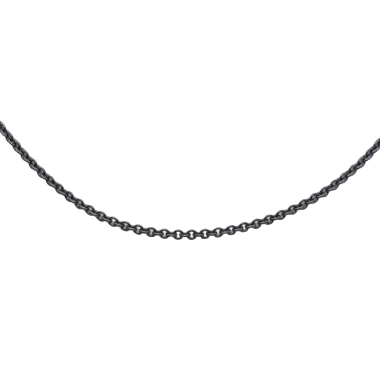 Oxidized Sterling Silver Chain by Fringe Gallery studio jeweler Elizabeth Garvin