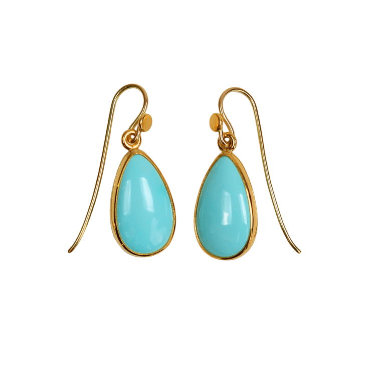 Nanci Modica, Teardrop Turquoise Earrings