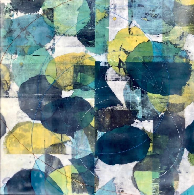 Judith Kohin Emerging, 2022 Mixed Media Encaustic 24 x 24 in 61 x 61 cm 24 1/8 x 24 1/8 in framed