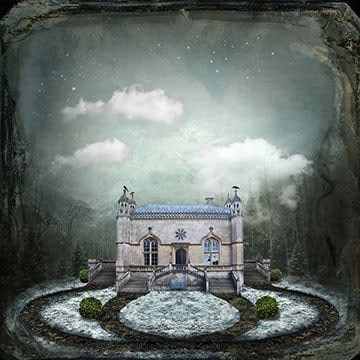 Archival Inkjet print of Looking-Glass House by Slate Gray Gallery artist Maggie Taylor