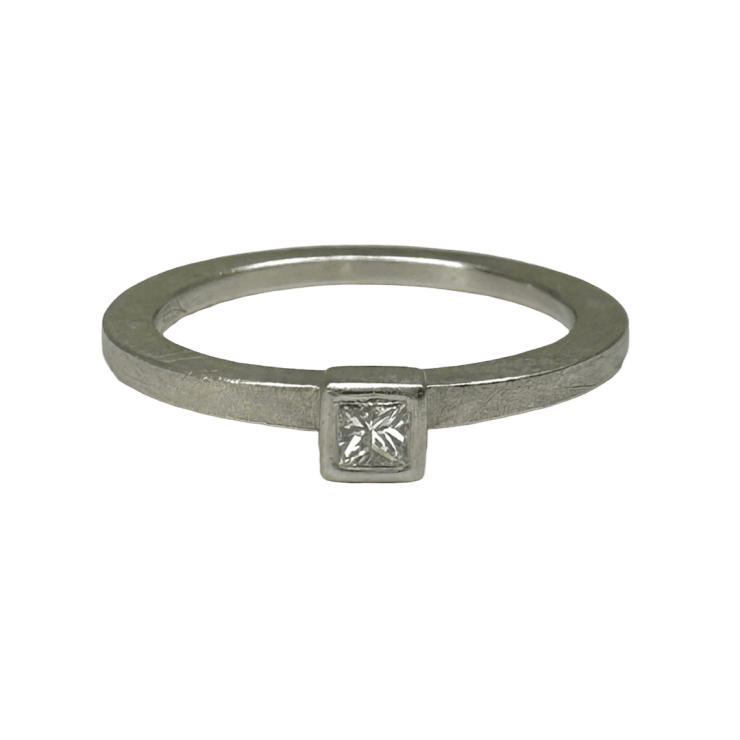 Platinum Diamond Stacking Ring
