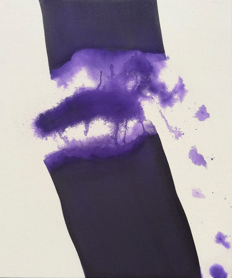 Andrew Faris abstract watercolor painting in puirple