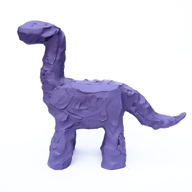 Austyn Taylor sculpture of purple dinosaur