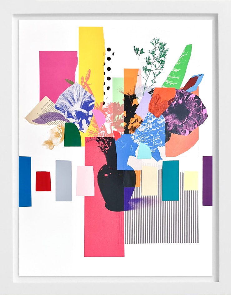 Emily Filler, Paper Bouquet (Blue & Orange Hydrangea), 2025