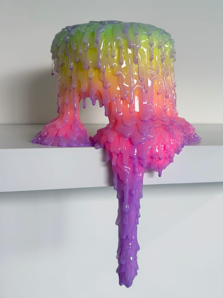 Dan Lam drippy sculpture on shelf