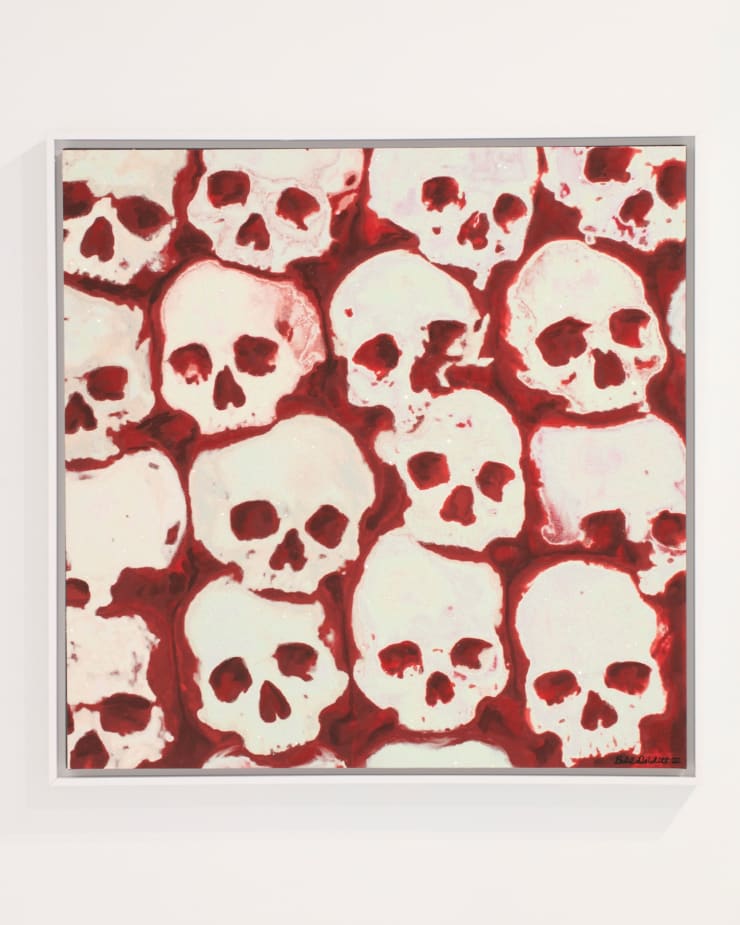 Bill DeWitt, Skulls (Red), 2024