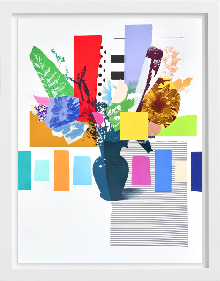 Emily Filler, Paper Bouquet (Yellow Square & Stripes), 2025