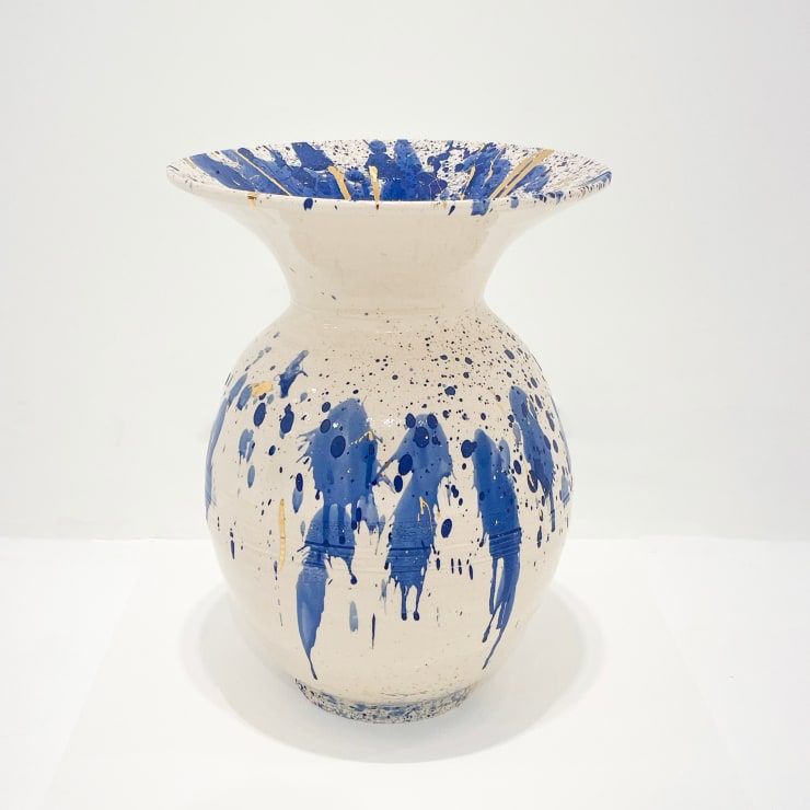 Brock DeBoer Cuspidor, 2024 porcelain, glaze, gold luster