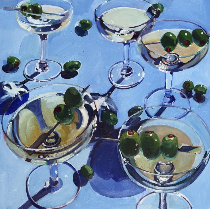 Erika Lee Sears "Olives Versus Martin" original oil painting