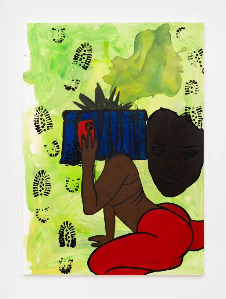 Omari Douglin, Existential steps towards growth (greener grass on the other side), 2022