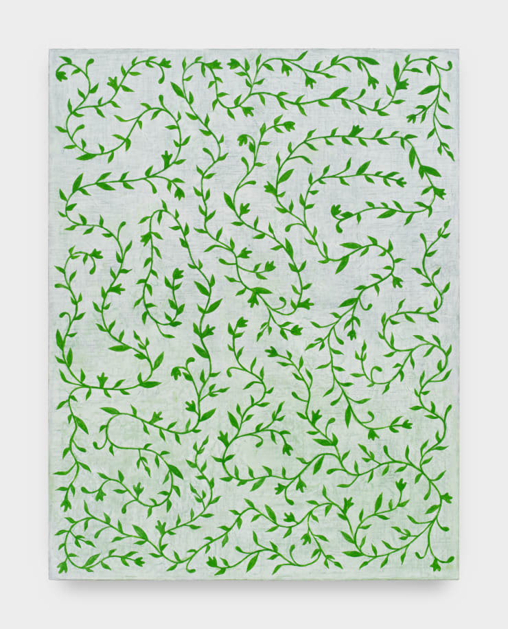 Brian Sharp, Untitled (green vine / white), 2025