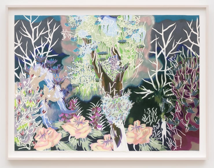 Sarah Ann Weber, Eucaplytus tree from window, 2021