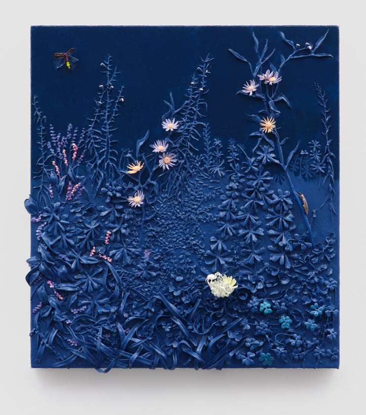 Michael Assifff, Volunteers with Fireflies and Goldenrod Crab Spider, 2021