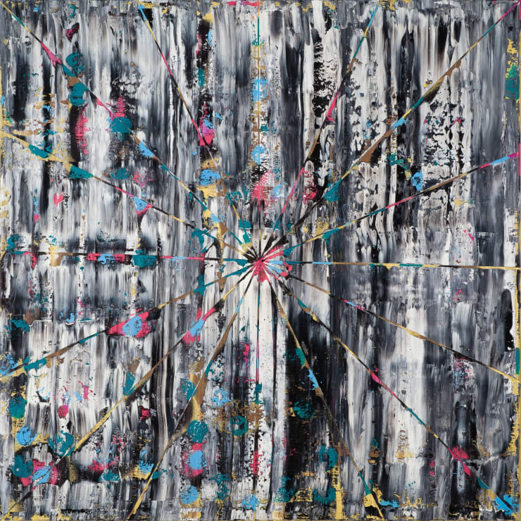 Don't wait up for me | 2017 Oil and knife on canvas 100 x 100 cm - 39.3 x 39.3 inch