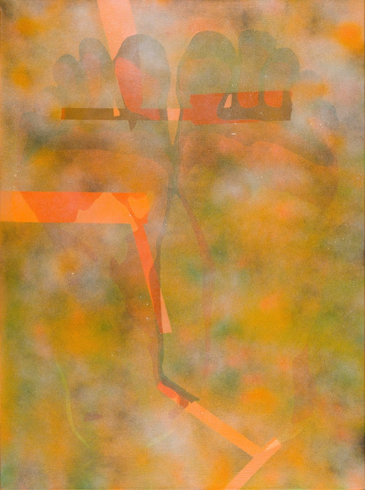 Footloose | 2004 - 2019 Oil and acrylic spray on canvas 81 x 60 cm - 31.5 x 24 inch