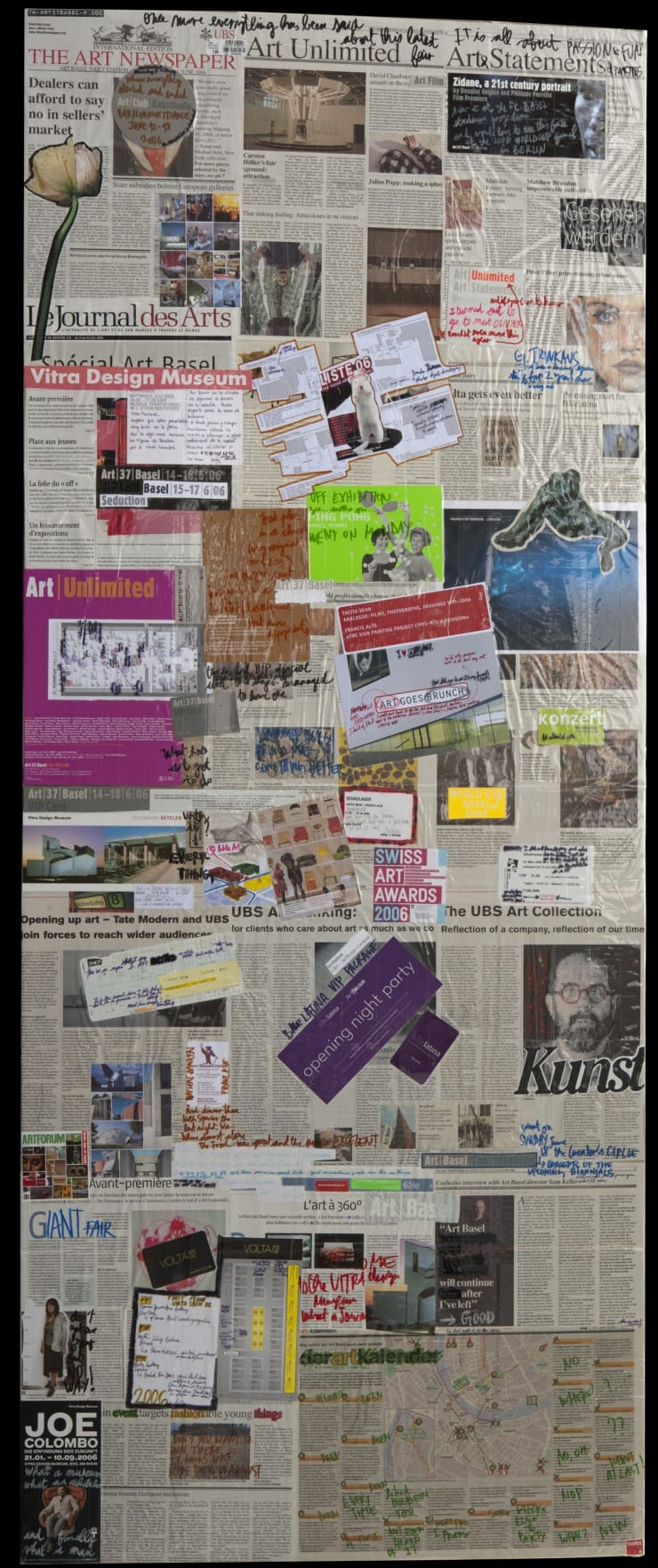 TM 2006 Basel Mixed media on cardboard 200 x 81 cm - 78.7 x 31.9 inch