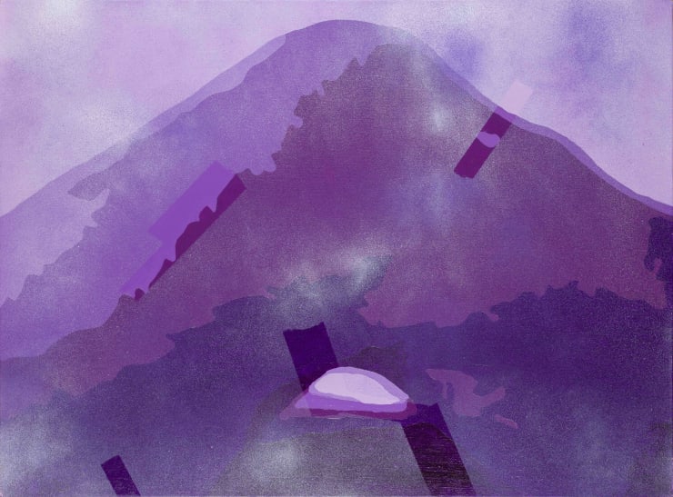 Bending | 2003 - 2019 Oil and acrylic spray on canvas 60 x 81 cm - 24 x 31.5 inch