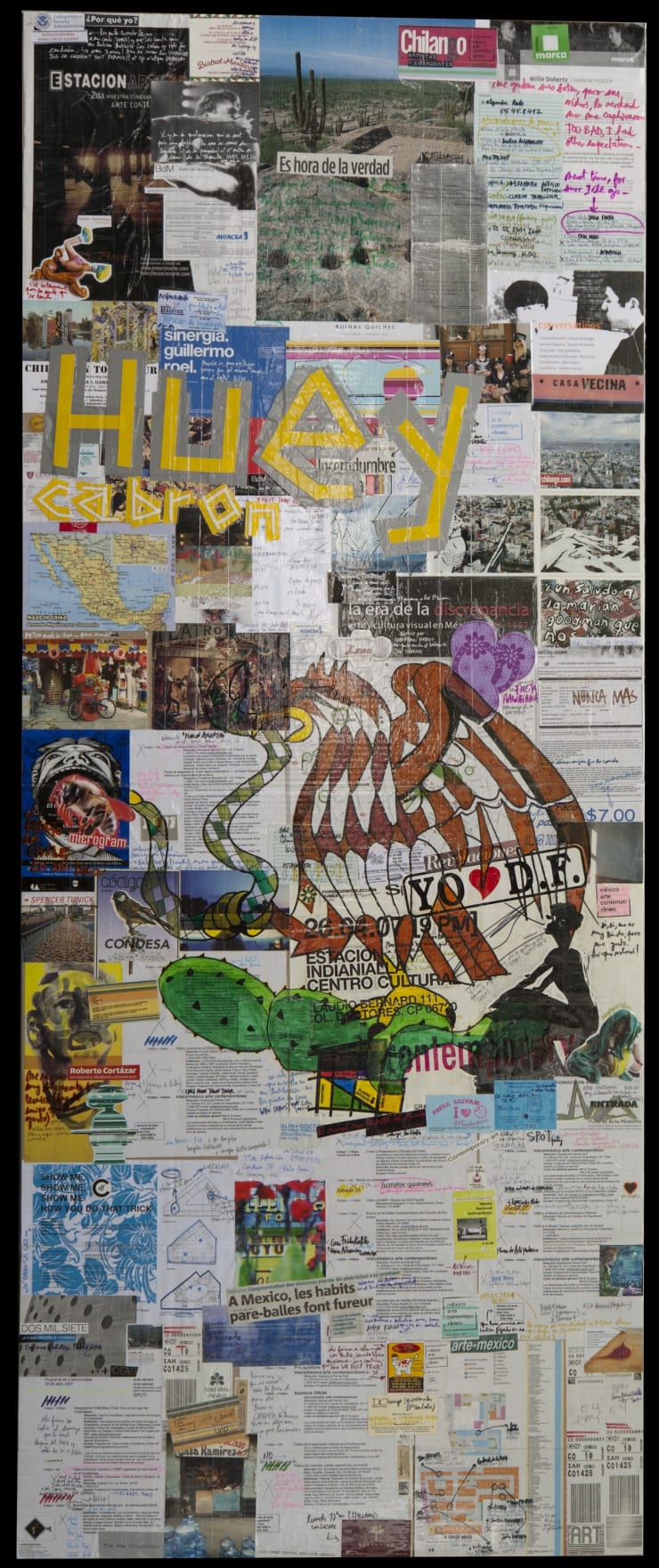 TM 2007 Maco Mixed media on cardboard 200 x 81 cm - 78.7 x 31.9 inch