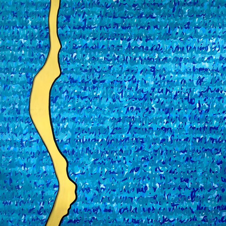 Abunding revelations | 2022 Watercolor, acrylic, oil stick and oil on canvases 160 x 220 cm - 62.9 x 86.6 inch