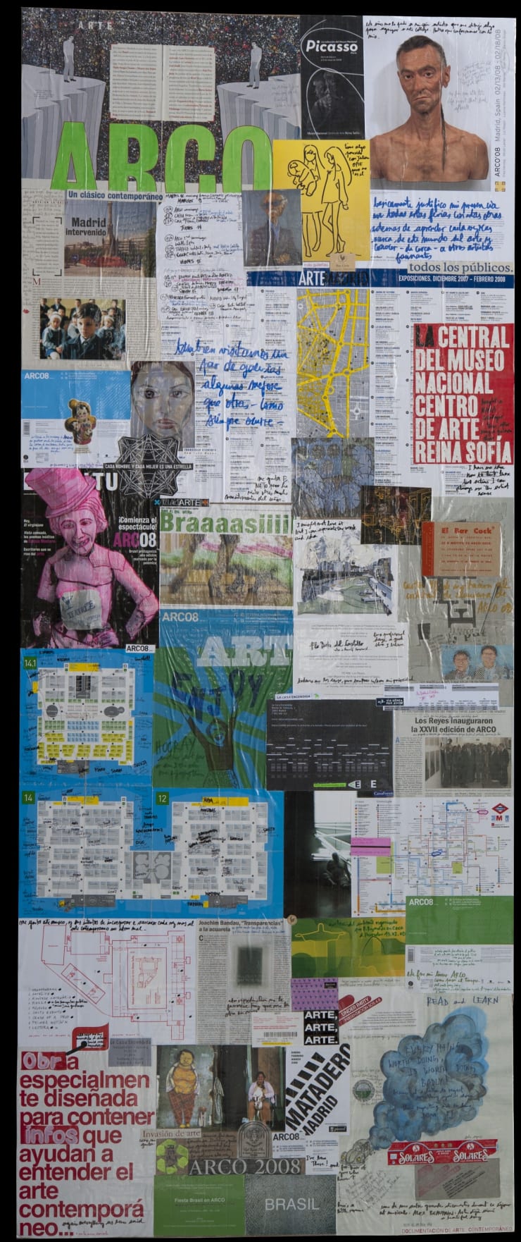 TM 2008 Arco Mixed media on cardboard 200 x 81 cm - 78.7 x 31.9 inch
