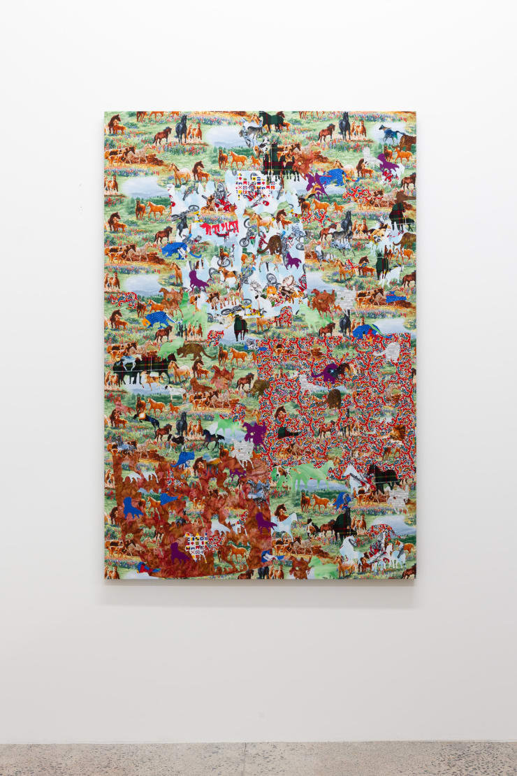 Yolunda Hickman Clearings, 2019 Cotton appliqué, stretched 150 x 100 cm