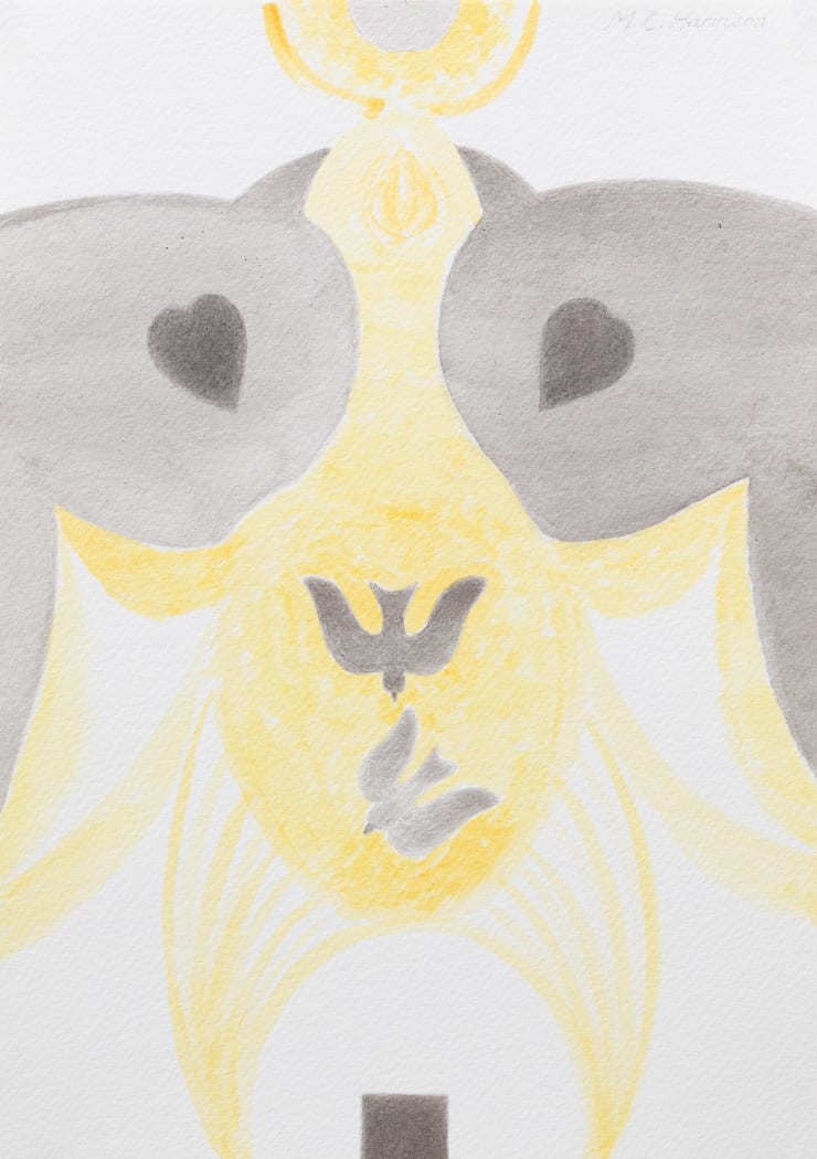 Michael Harrison Diving Deep, 2001 - 2017 acrylic and pencil on paper 29.7 x 21 cm