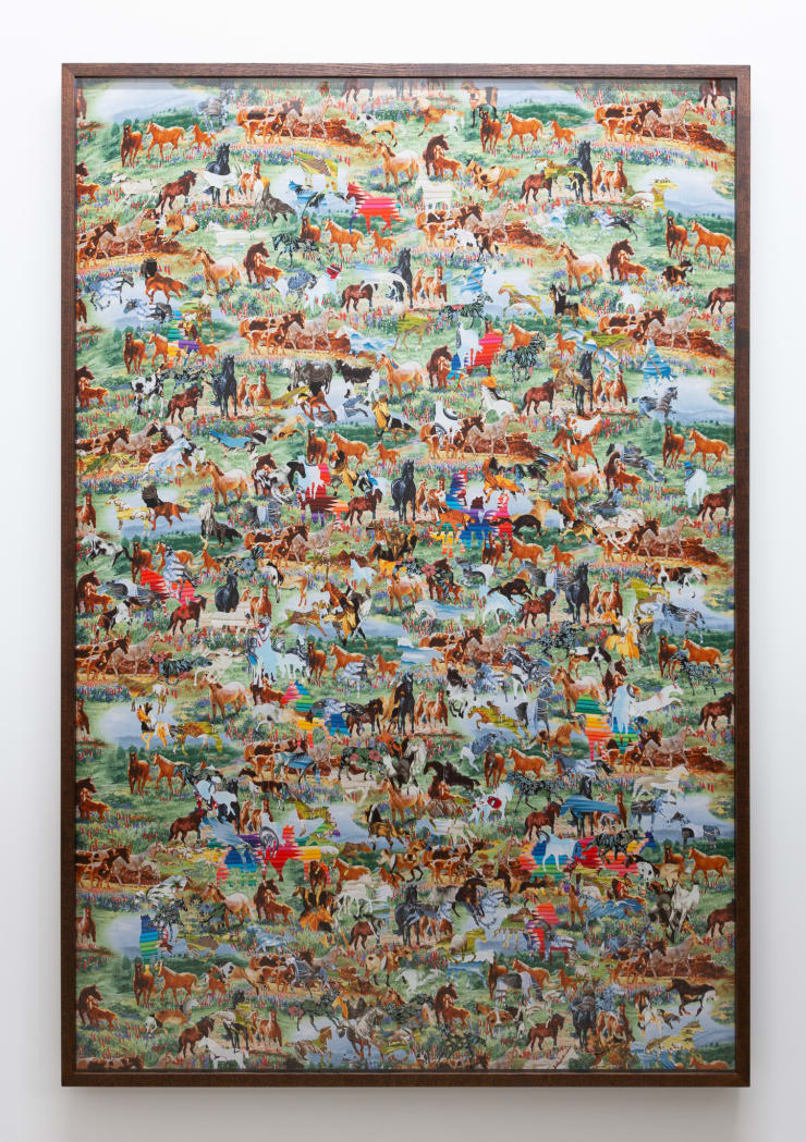 Yolunda Hickman Clearings, 2019 Cotton appliqué, stretched 150 x 100 cm