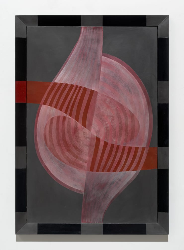 Julia Morison Omnium Gatherum 68: Alembic, 2021 graphite, oil and wax on PVC board and timber frame 100 x 70 x 4 cm